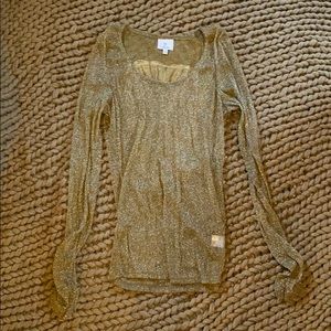 Sparkly see thru top with skull on back